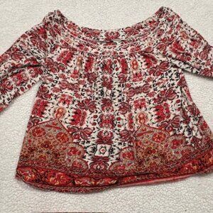 Lucky Brand Live in Love Boho Top
